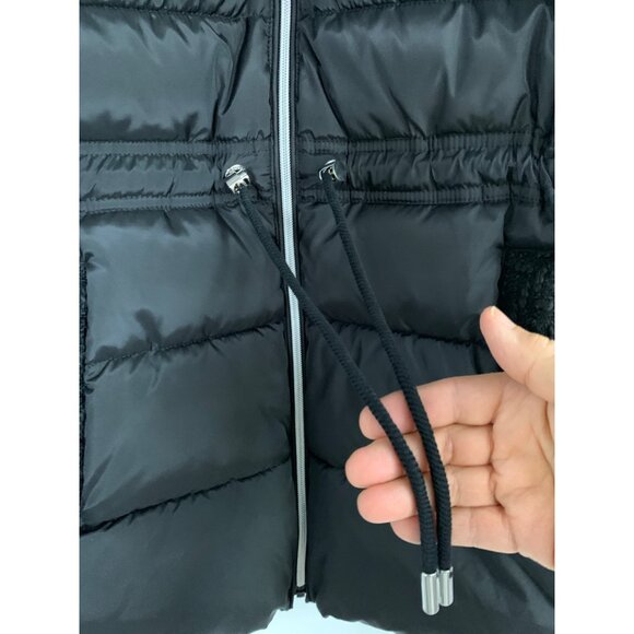 Laundry By Shelli Segal Black Puffer Jacket L/G NWT $300 RG10474 Zip Hood Quilt - Picture 9 of 13